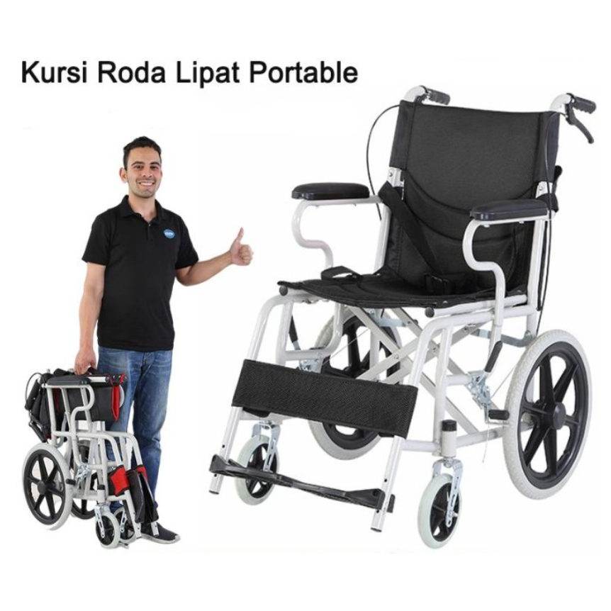 (INSTANT) Kursi Roda Lipat Portable Traveling/Wheelchair