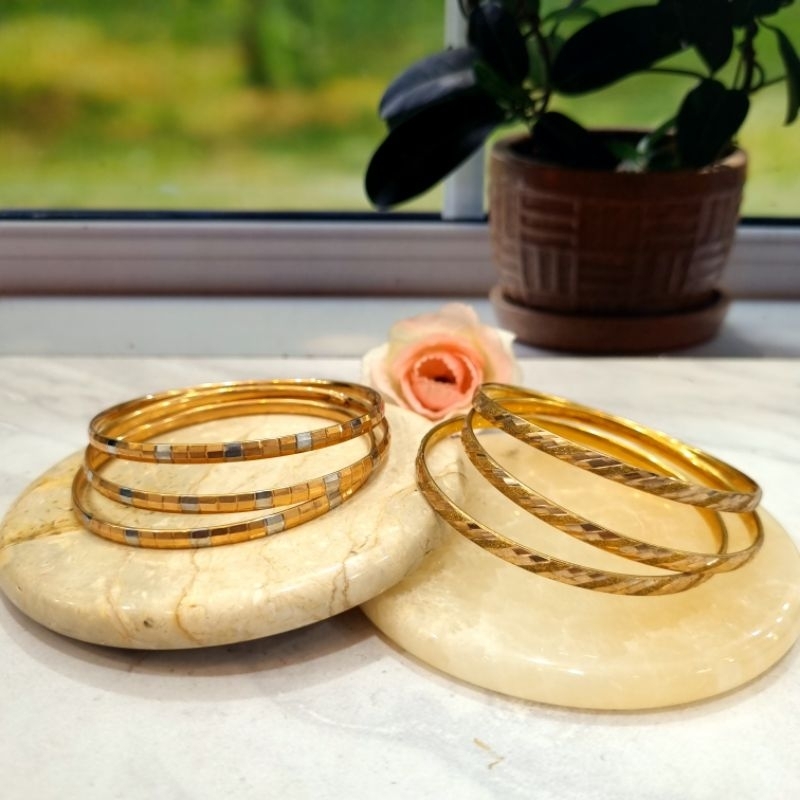 Gelang kroncong emas asli kadar 8k/37.5%