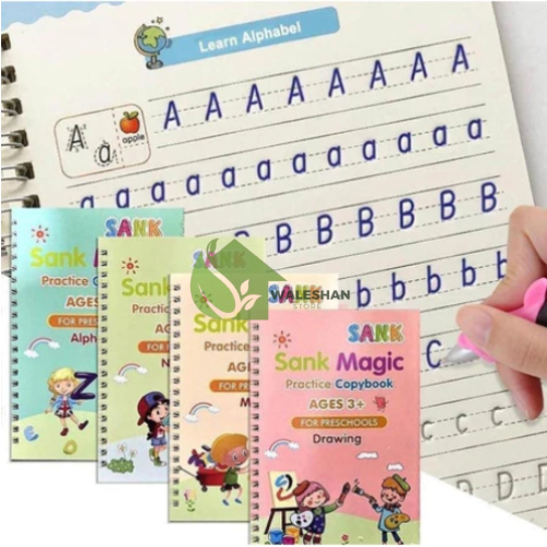 

Magic Practice Book Paket Buku Edukasi Anak Latihan Menulis Tulis Angka Huruf Alfabet Gambar 3D
