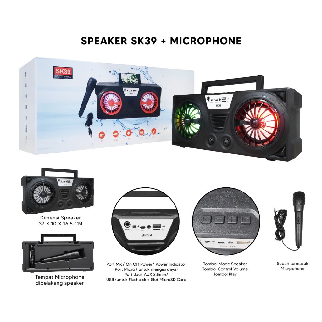 SPEAKER BLUETOOTH plus MIC SK39