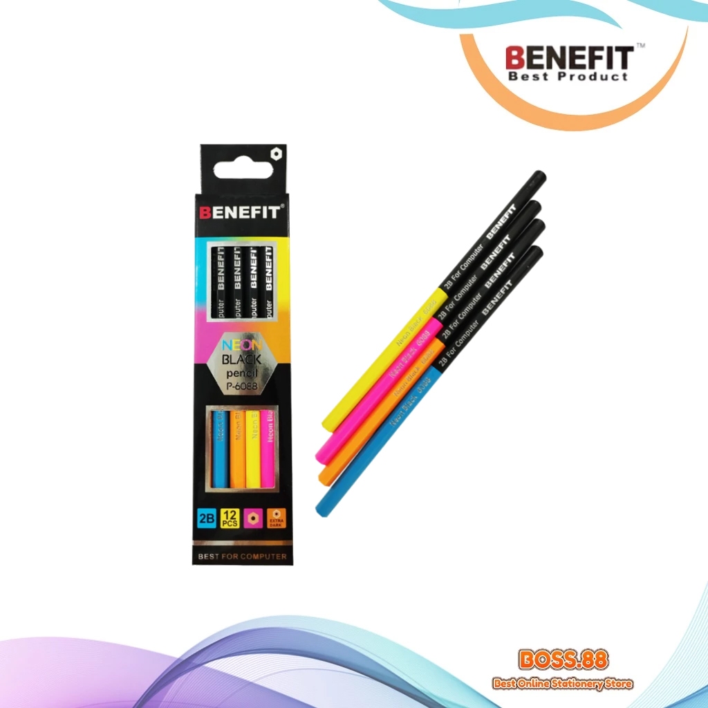 

PENCIL / PENSIL 2B BENEFIT P-6088 NEON (12 PCS)