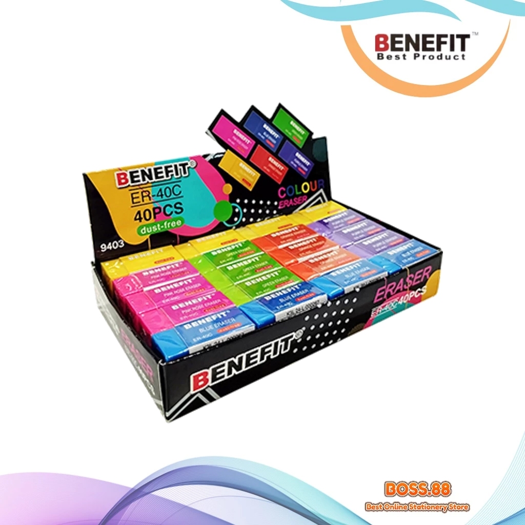 

ERASER / PENGHAPUS BENEFIT ER-40C WARNA (1 BOX)