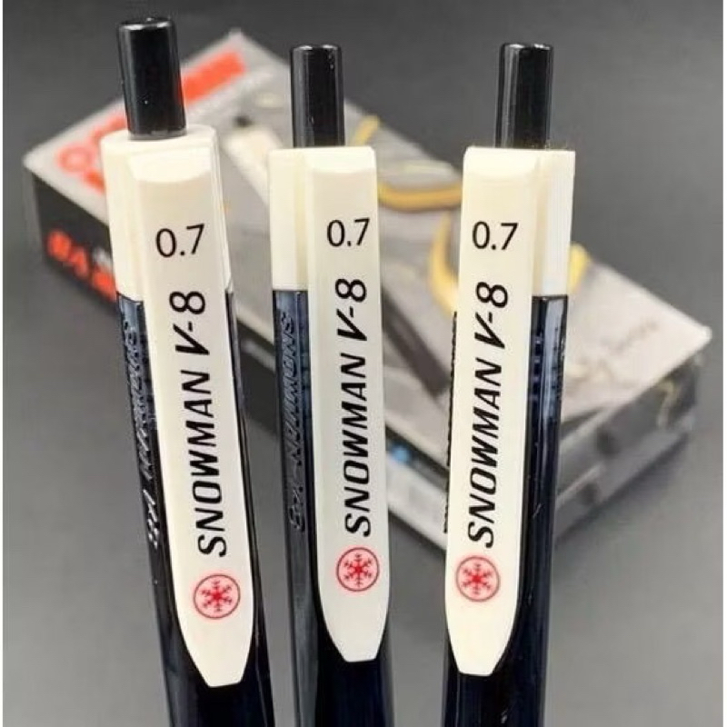 

(1 PCS) Pulpen Snowman V8 0.7mm Ballpoint Pen Tinta