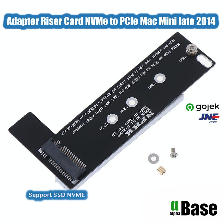 Adapter Riser Card NVMe to PCIe Mac Mini A1347 late 2014