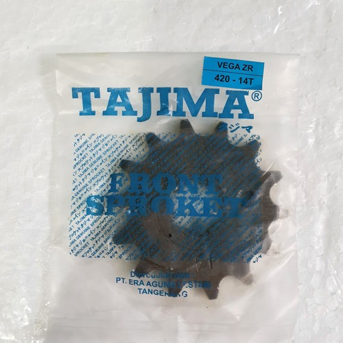 GIE GEAR DEPAN YAMAHA VEGA ZR UKURAN 420-12T 14T 15T 16T MERK TAJIMA