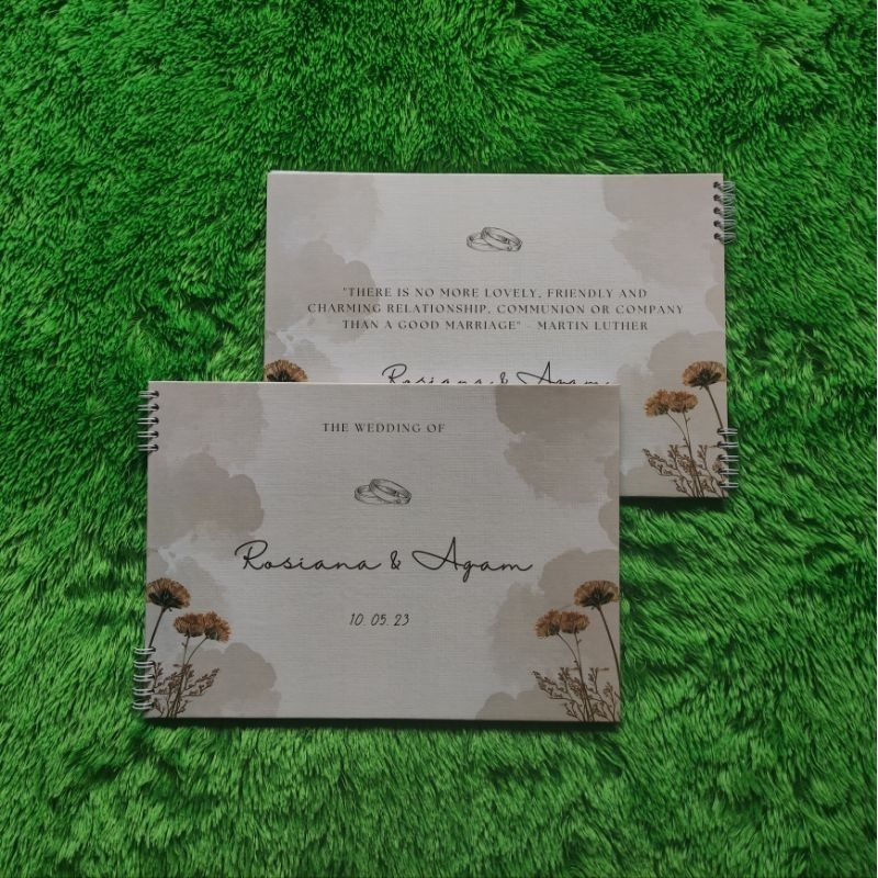 BUKU TAMU PERNIKAHAN CUSTOM / GUESTBOOK CUSTOM / BUKU TAMU UNDANGAN PERNIKAHAN / BUKU TAMU RUSTIC