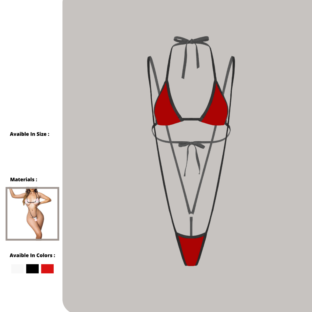 G String Dan Bra Bertali Panjang / Set Bra Dan G String SG033