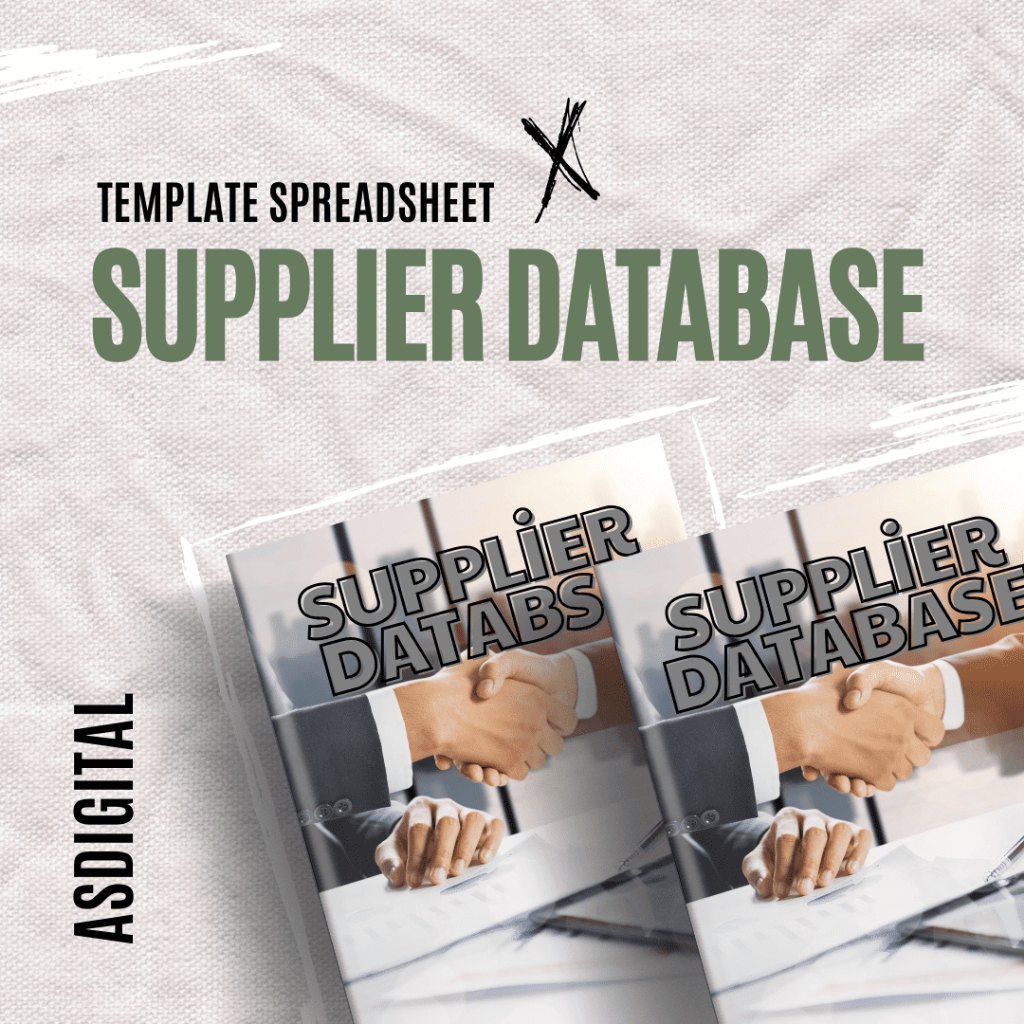 Template Spreadsheet Data Supplier/Supplier Database/Supplier Management
