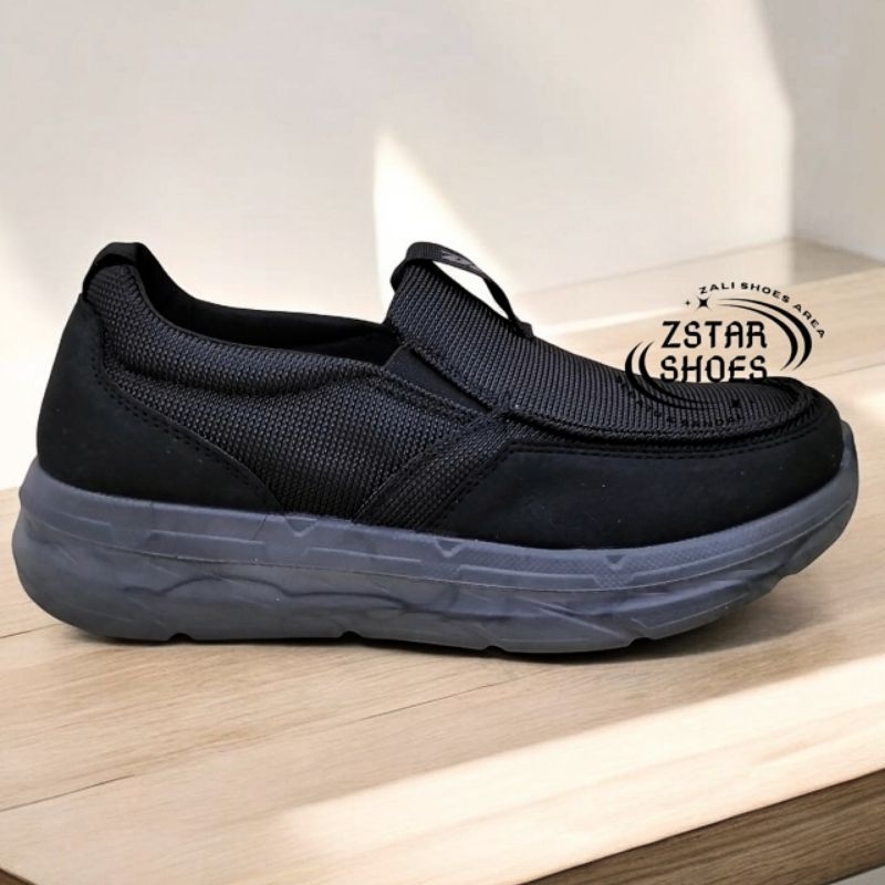 SEPATU SLIP-ON PRIA DUFF KENTA HITAM Sz 39-44 BERKUALITAS ORIGINAL