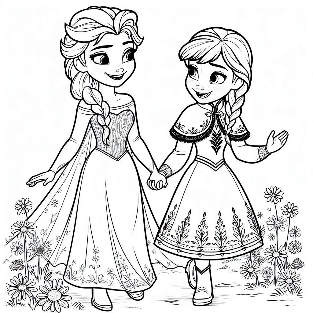 

Kertas Gambar Mewarnai Untuk Anak TK & Paud Tema : Elsa dan Ana Isi 20 Lembar Mewarnai