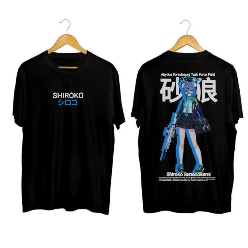 kaos t-shirt blue archive cotton combed