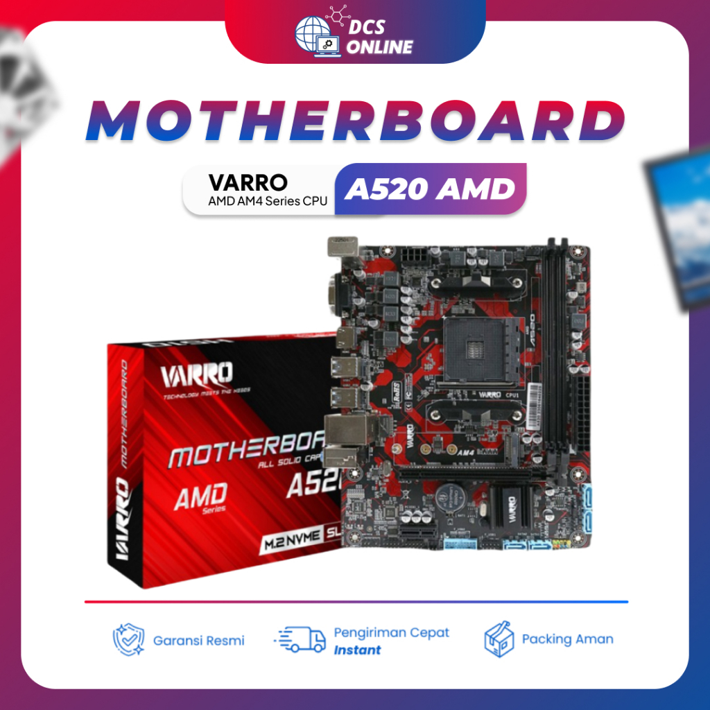 MOBO MOTHERBOARD VARRO A520 AMD AM4 SERIES DDR4