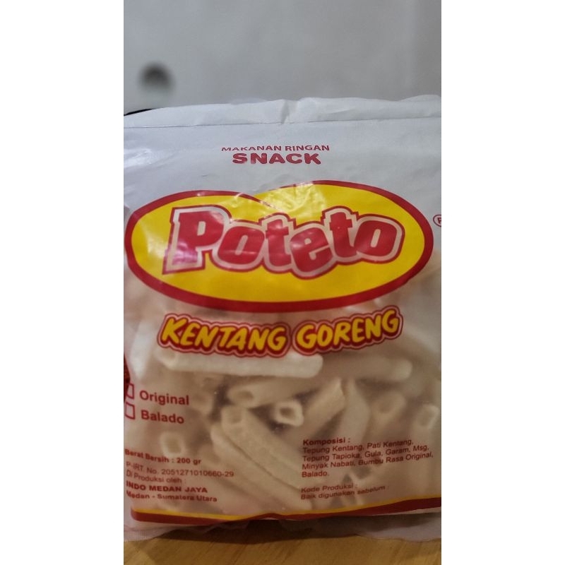 

Snack Camilan Poteto Kentang Goreng Renyah 200 gram