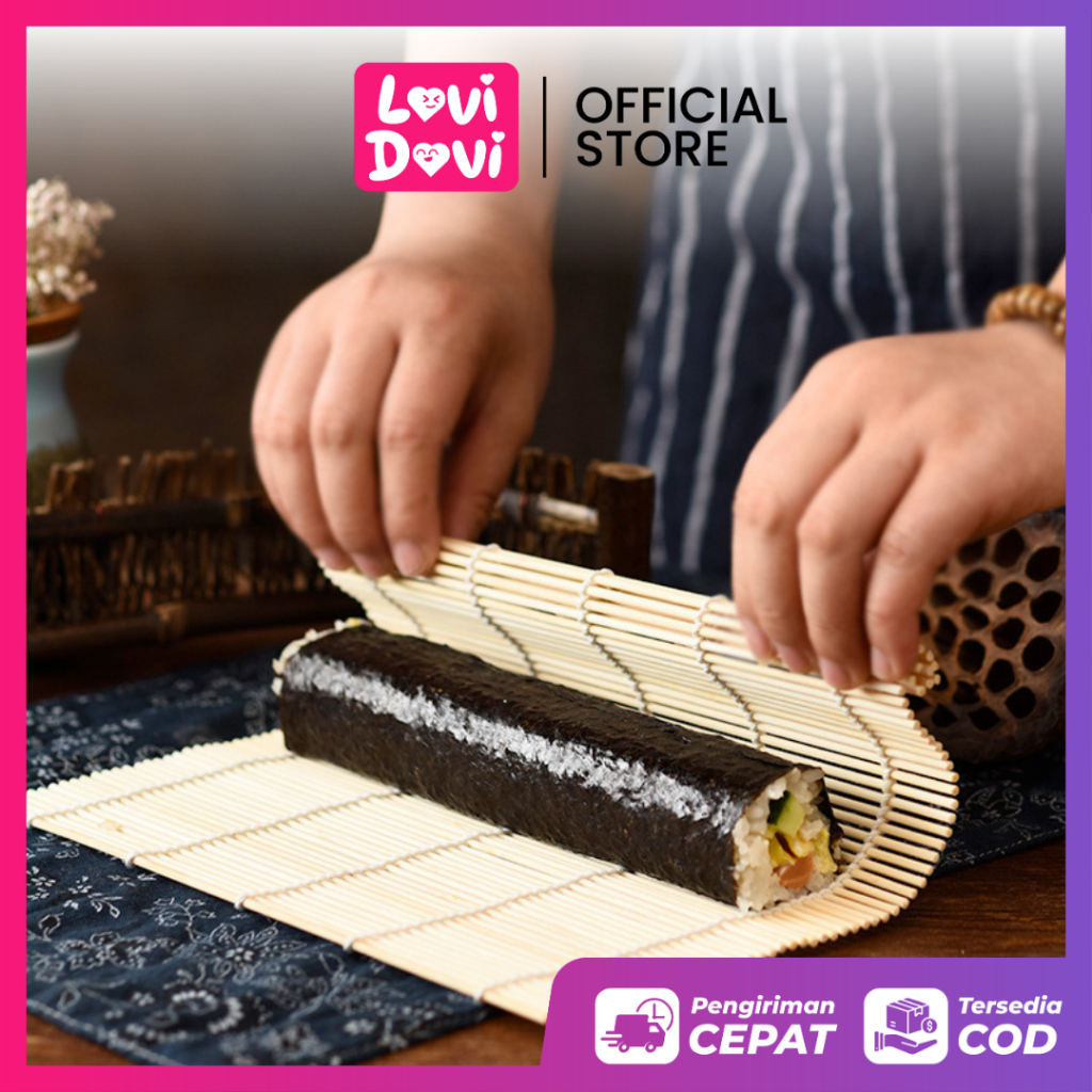 Sushi Roll Kimbab roll bambu  / Alat Penggulung Sushi / Sushi Rolling Mat / Sushi Roll