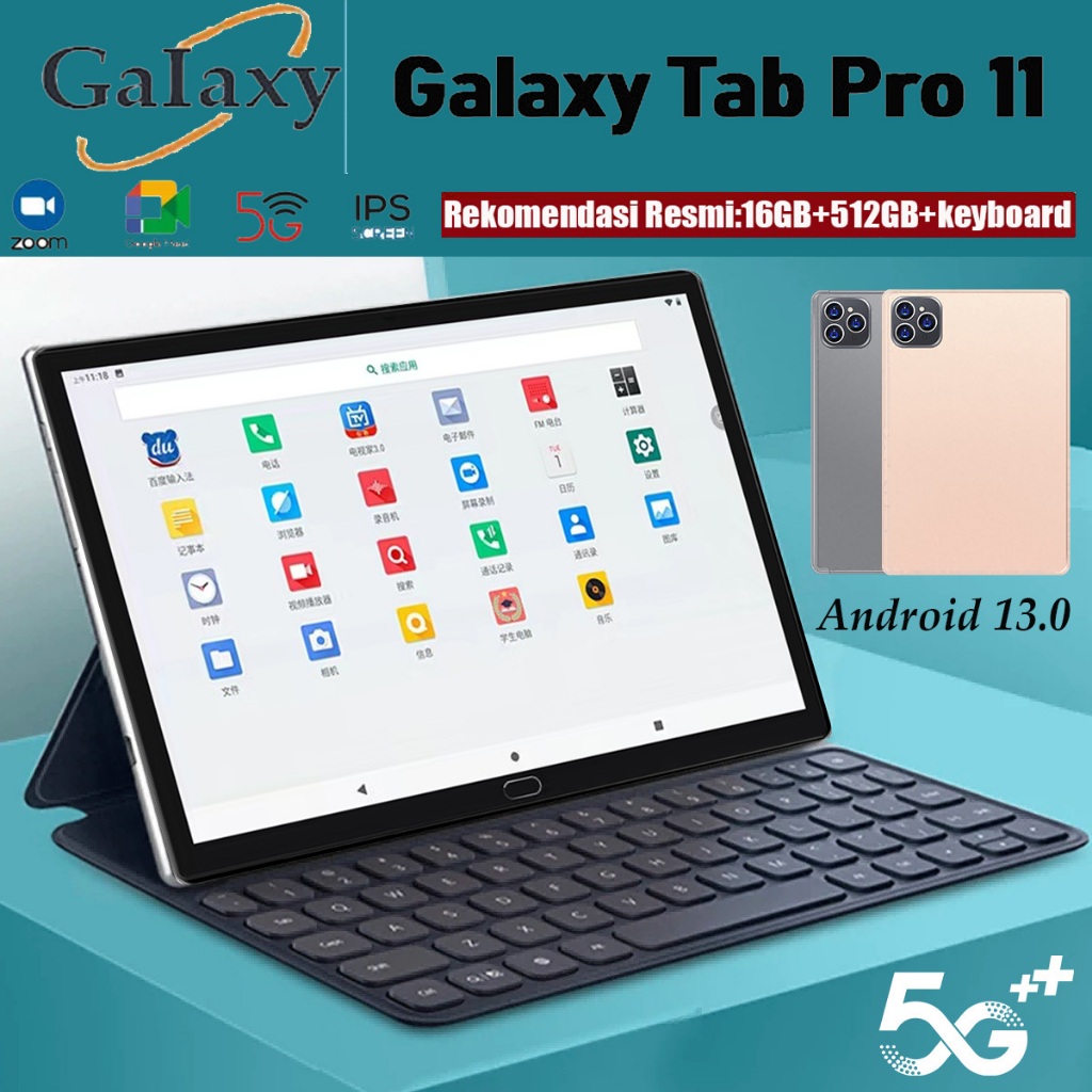 [Bisa COD] Tablet baru 11.2inch【16GB+512GB】Galaxy tab Pro11 untuk pembelajaran dan hiburan kantor ul