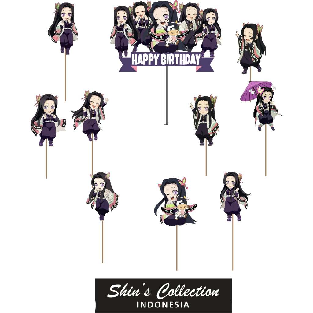 Cake topper Kanae Kocho solo Demon Slayer