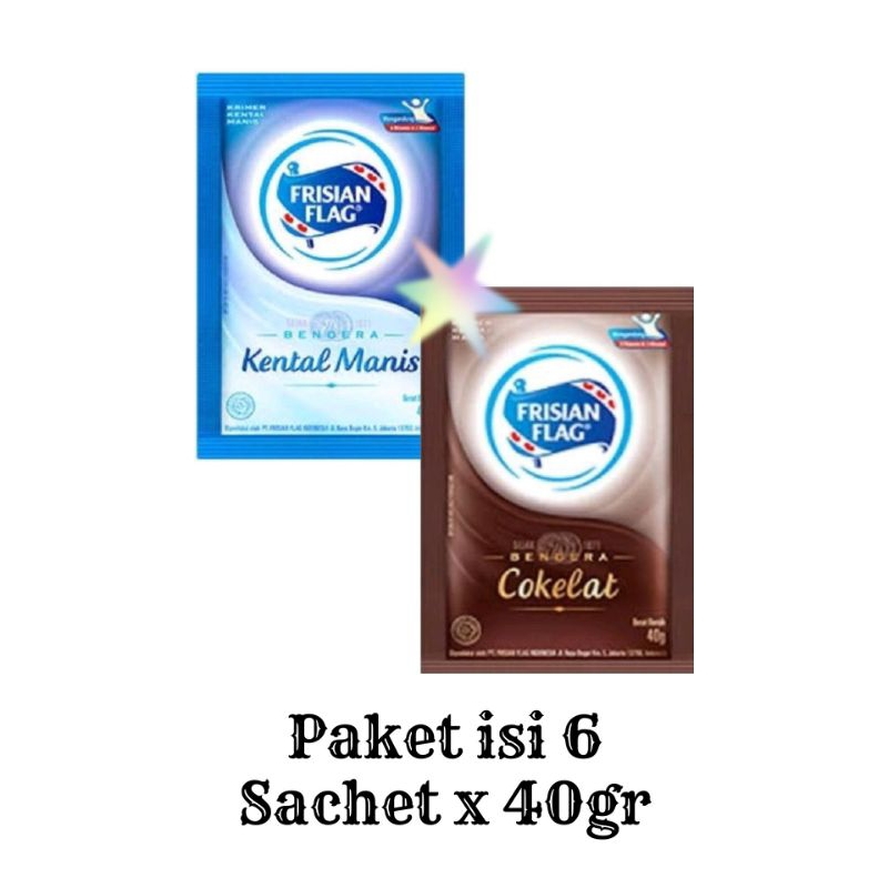 

Susu Kental Manis Frisian Flag Paket Isi 6 Sachet x 40gr