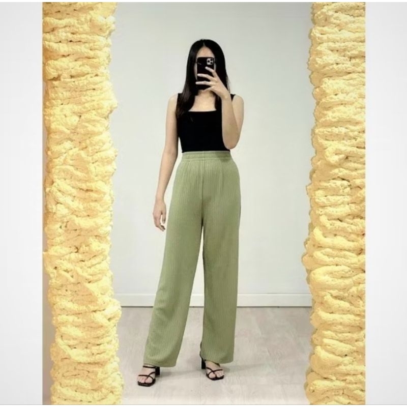 {AM}Celana Kulot Knit Kiyora Premium Long Pants