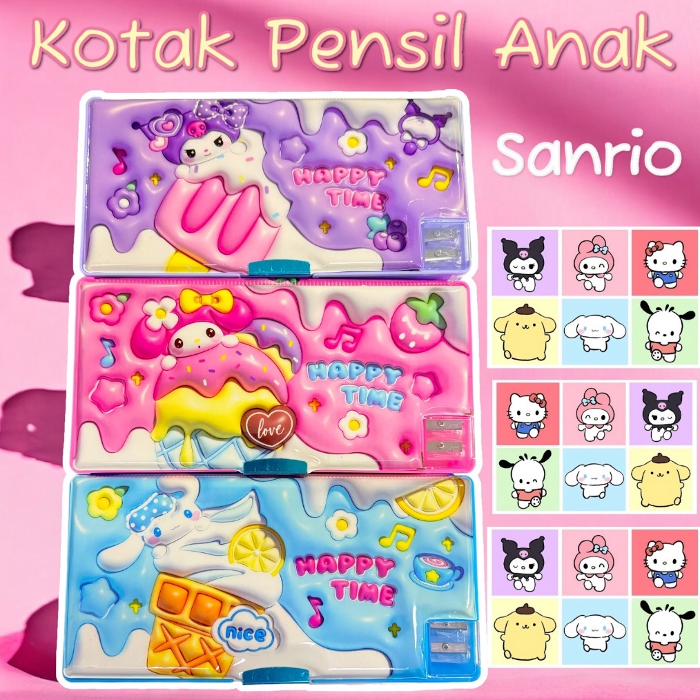 

Diskon Terpilih Kotak Pensil Serutan anak gambar Sanrio Kuromi Melody Cinamorol kotak pensil Mekanik Anak Sekolah Mekanik Multifungsi Serbaguna Fullset Penggaris Gunting Original A119