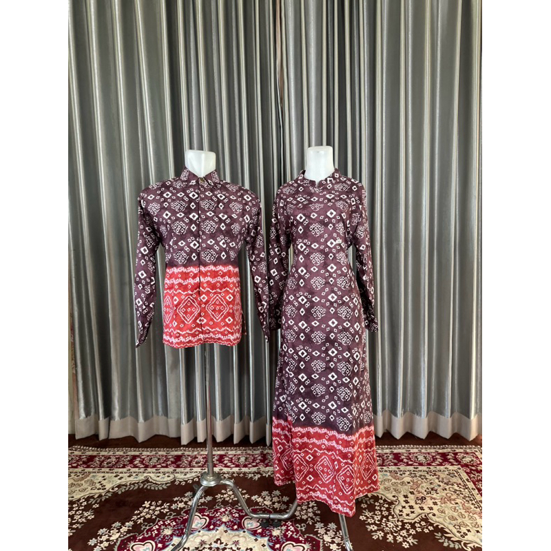 COUPLE BAJU SERAGAM GAMIS, TUNIK, KEMEJA JUMPUTAN MOTIF KHAS PALEMBANG