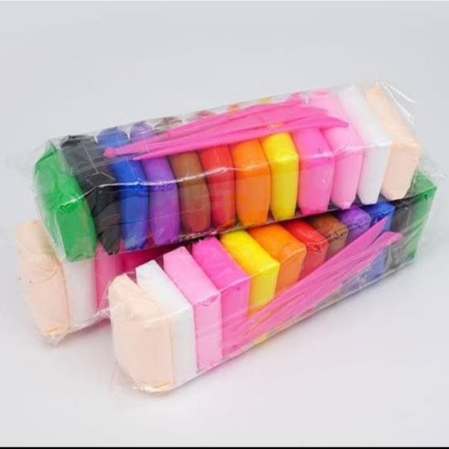 

Polymer Clay Magic / Mainan Clay Plastisin / Lilin Mainan harga jual per Pack isi 12 warna