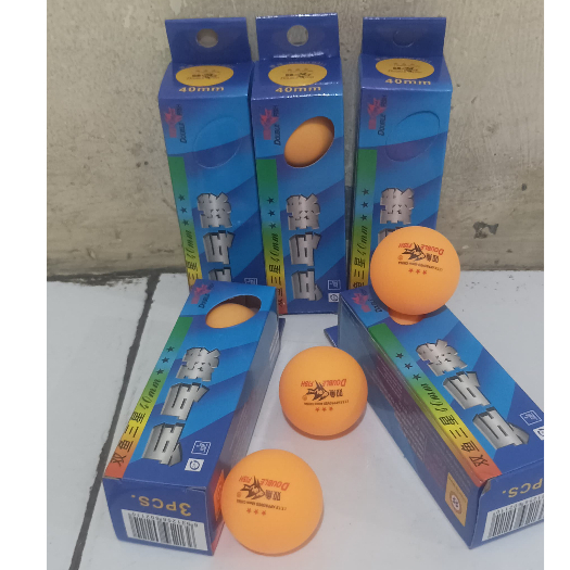 Bola Pingpong Double Fish isi 3 / Bola Tenis Meja Double Fish isi 3