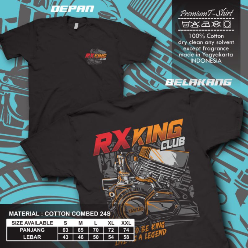 KAOS RX KING CLUB | UNISEX | PRIA/WANITA