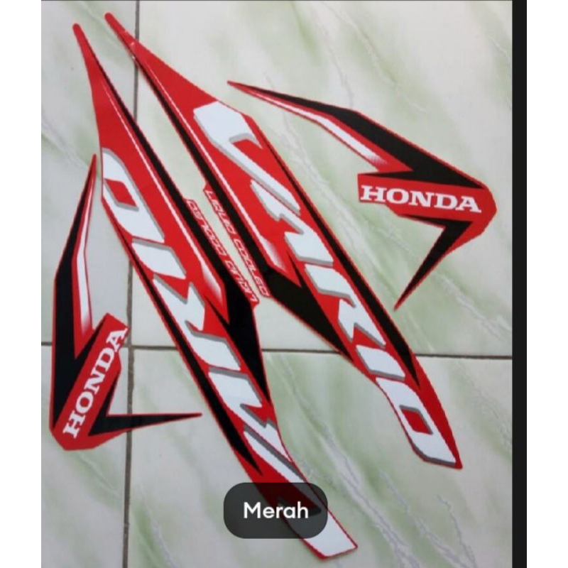 stiker striping lis bodi motor vario 125 warna merah tahun 2020