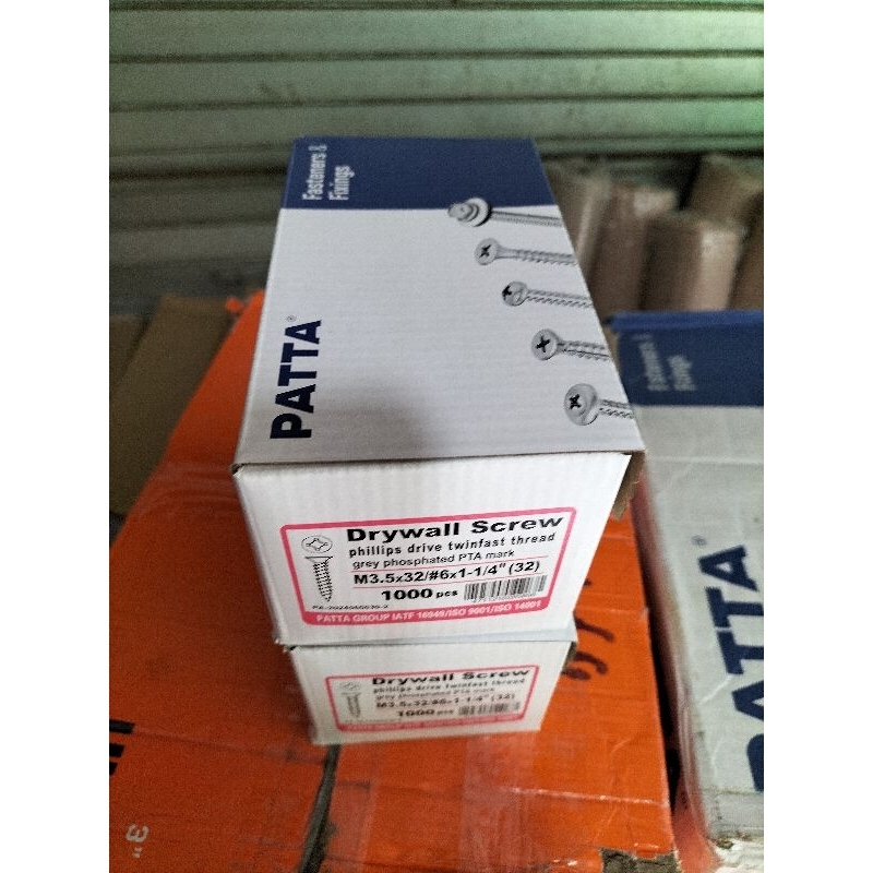 Sekrup Gypsum patta 11/4 inch / Sekrup hitam / sekrup baja / sekrup hollo / sekrup Hitam Asli Patta