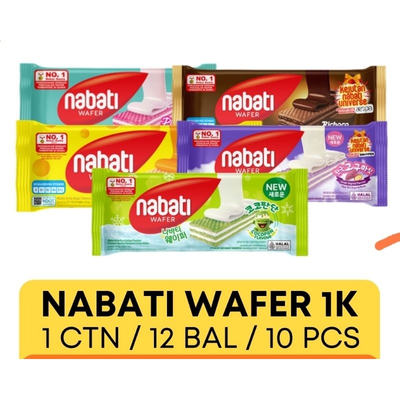 

Nabati Wafer 1000 1 ball isi 10 Pcs