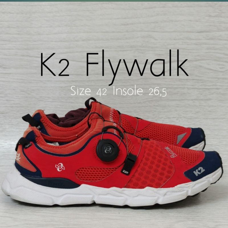 sepatu gunung hiking casual k2 flywalk boa system