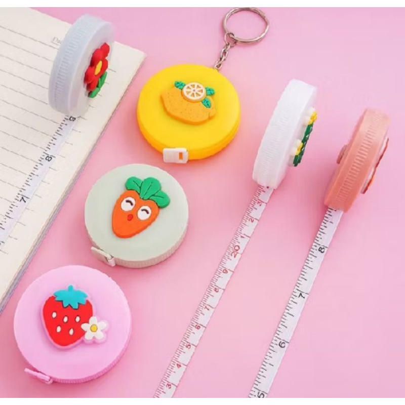 Meteran Gulung Mini Karakter Lucu 150cm Praktis Portabel / Meteran Baju