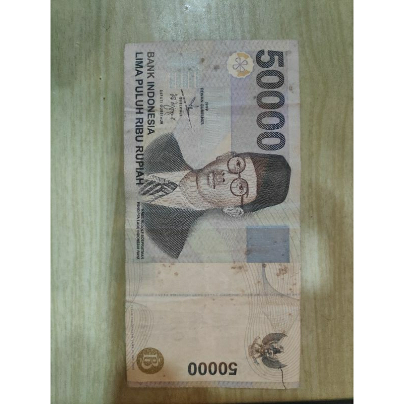 MATA UANG PECAHAN 50000 KUNO SUPRATMAN