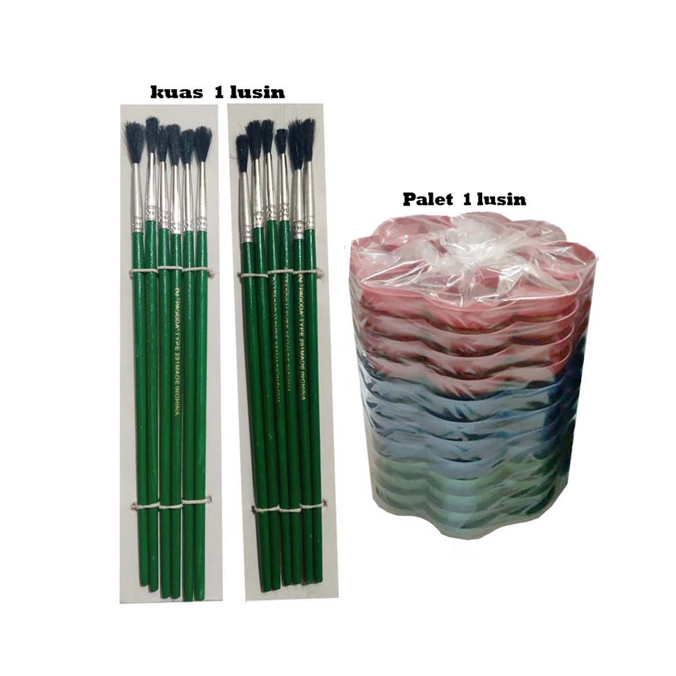 

Pusat Termurah Paket alat lukis Koas palet Styrofoam cat dan jagrak nya