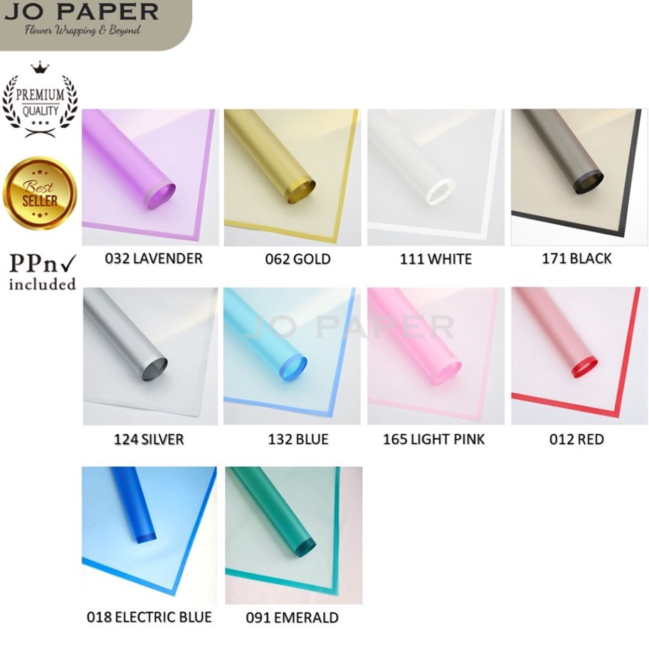 

Update Pilihan 5 LEMBAR Flower Wrapping Paper Transparan List Kertas Buket Bunga Korea Cellophane