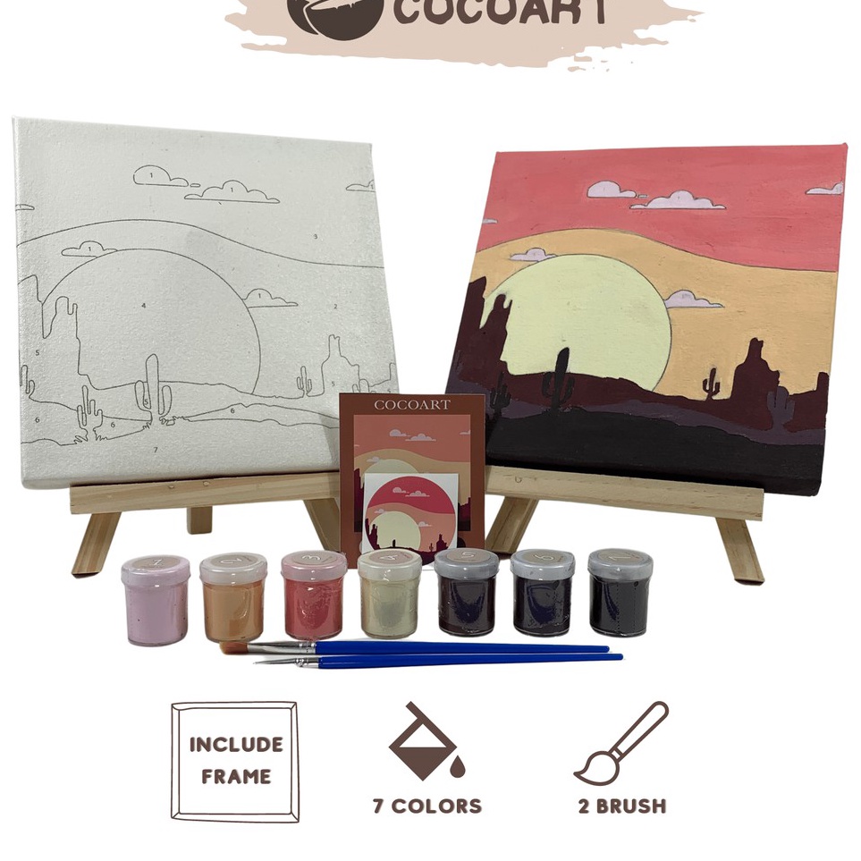 

New Limited Paint By Number Kit Sunset View Cocoartid l Kanvas 2 x 2 cm