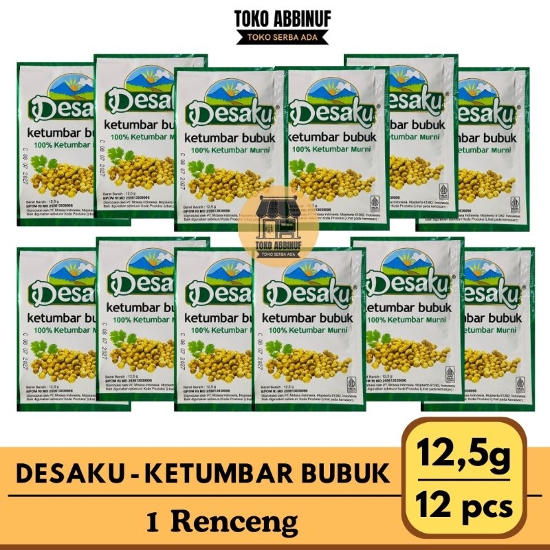 

12 PCS - DESAKU KETUMBAR BUBUK 12,5g SACHET - 1 RENCENG
