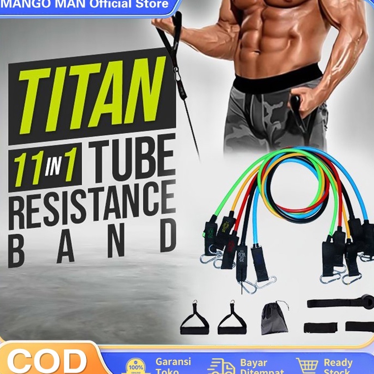 Segera Serbu MANGO MAN Official Shop karet resistance Tali Stretching Pilates Tube Yoga Fitness 11 I