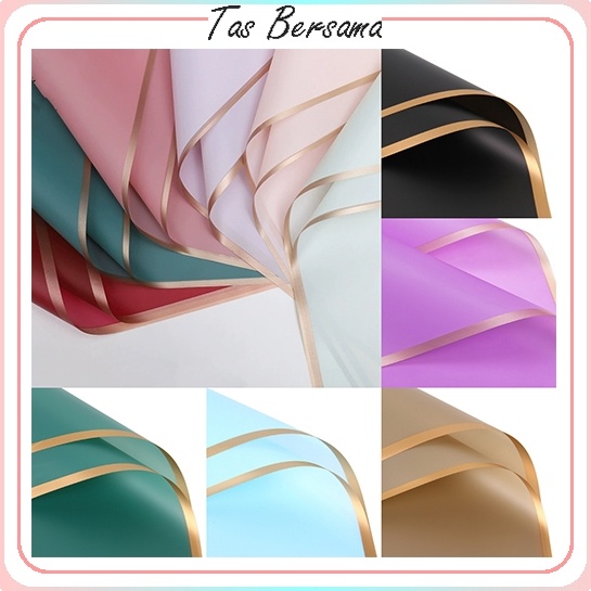 

Murah Terkeren 1 Pack isi 2 lembar Flower Wrapping List Gold Kertas Bunga Buket List Gold Emas Cellophane Flower Wrapping Pack List Gold KB1