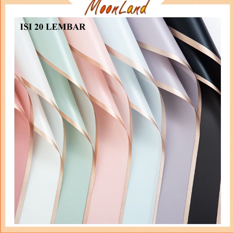 

Harga Puas 1 PACK ISI 2 LEMBAR Kertas Bunga Buket List Gold Emas Cellophane Flower Wrapping Pack List Gold