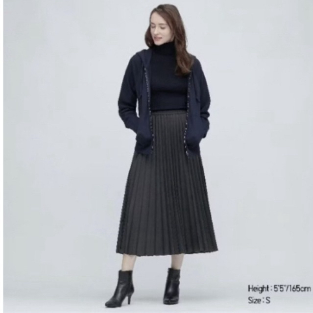 Rok plisket Uniqlo grey