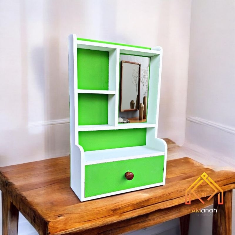 [COD] RAK KOSMETIK LACI GANTUNG RAK HIAS MAKE UP TOLET KACA