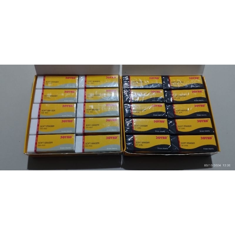 

Penghapus Joyko 526-B40P Kecil / White Eraser Stip Putih Karet Bersih Ujian Exam