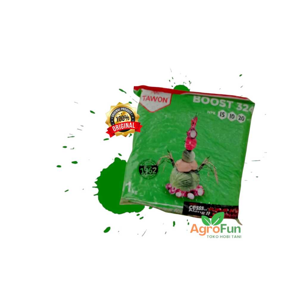 Pupuk NPK 15-10-20 + TE BOOST 324 @1KG - seperti GROWER cap tawon, Pupuk Untuk Pembuahan untuk pembu