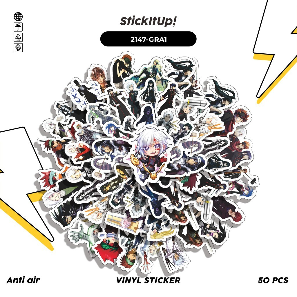 

COD✨ 50 Pcs Stiker ANIME SERIES DGRAYMAN CHAR MIX 01 Lucu Anti Air Untuk Dekorasi Notebook Sepeda Skateboard Handphone DIY