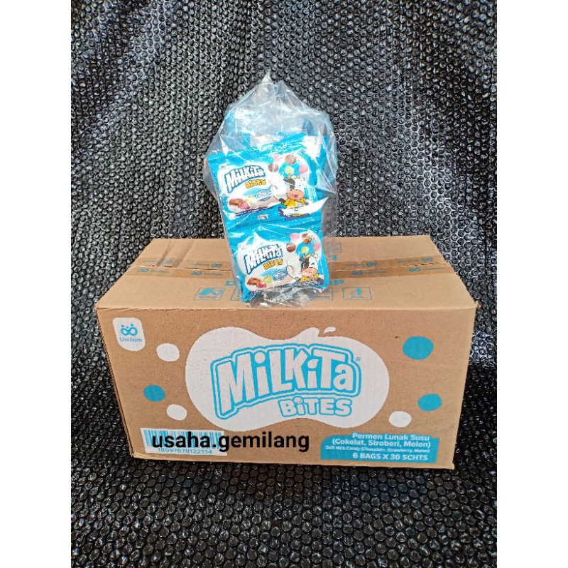 

Sekar_Shop07 Milkita Bites Renceng 8Gr (1Dus: 6Bags X @30Pcs) Krispi Di Luar, Chewy Di Dalam -