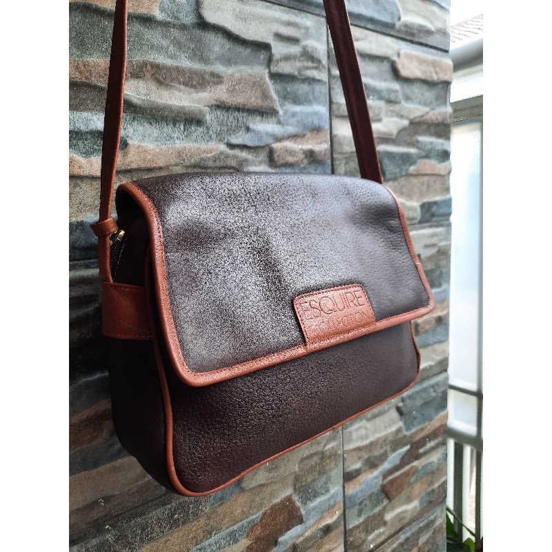 Sling Cokelat ESQUIRE - TAS PRELOVED BRANDED ORIGINAL