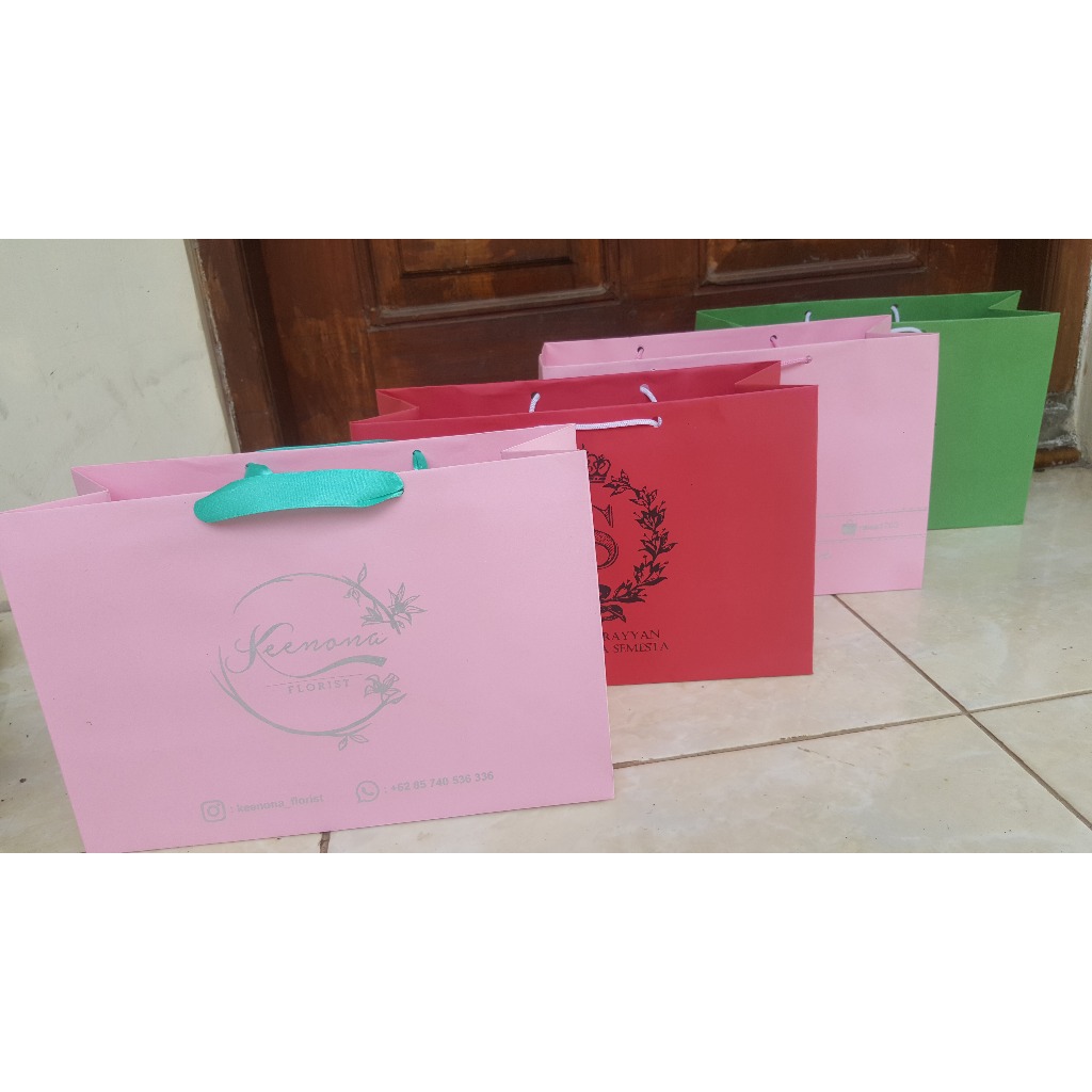 

Paperbag BC warna sablon uk 25x6x20