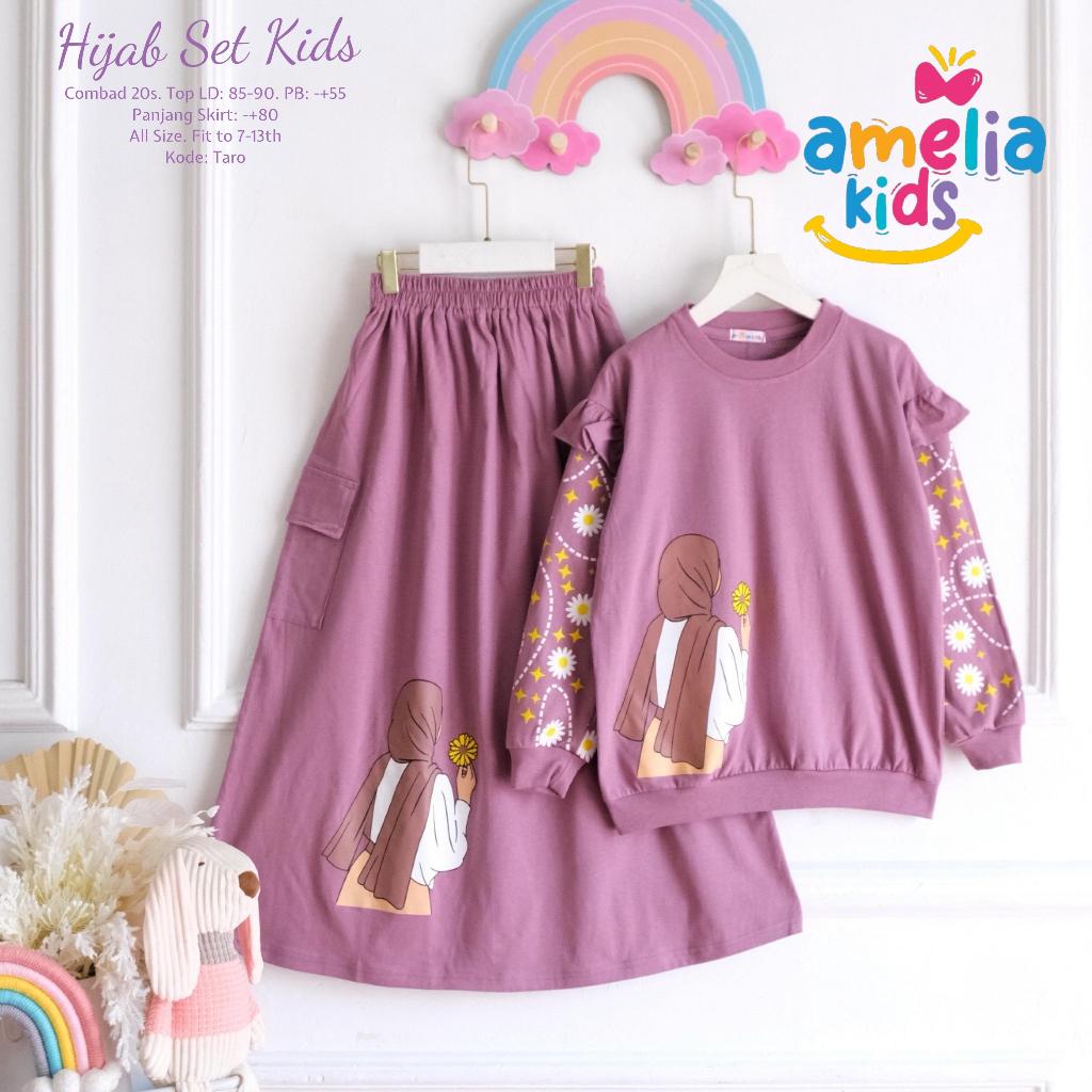 [TERMURAH AMELIA KIDS]  HIJAB SETELAN ROK SKIRT ONE SET ROK REMAJA DRESS KIDS PAKAIAN ANAK PEREMPUAN