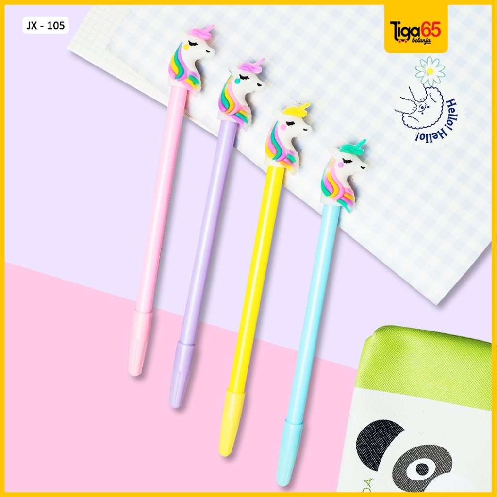 

[GROSIR] PULPEN KARAKTER 3D PULPEN GEL UNICORN PUNICORN (PCS) / GEL PEN JX105